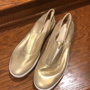 Gold platform sneakers